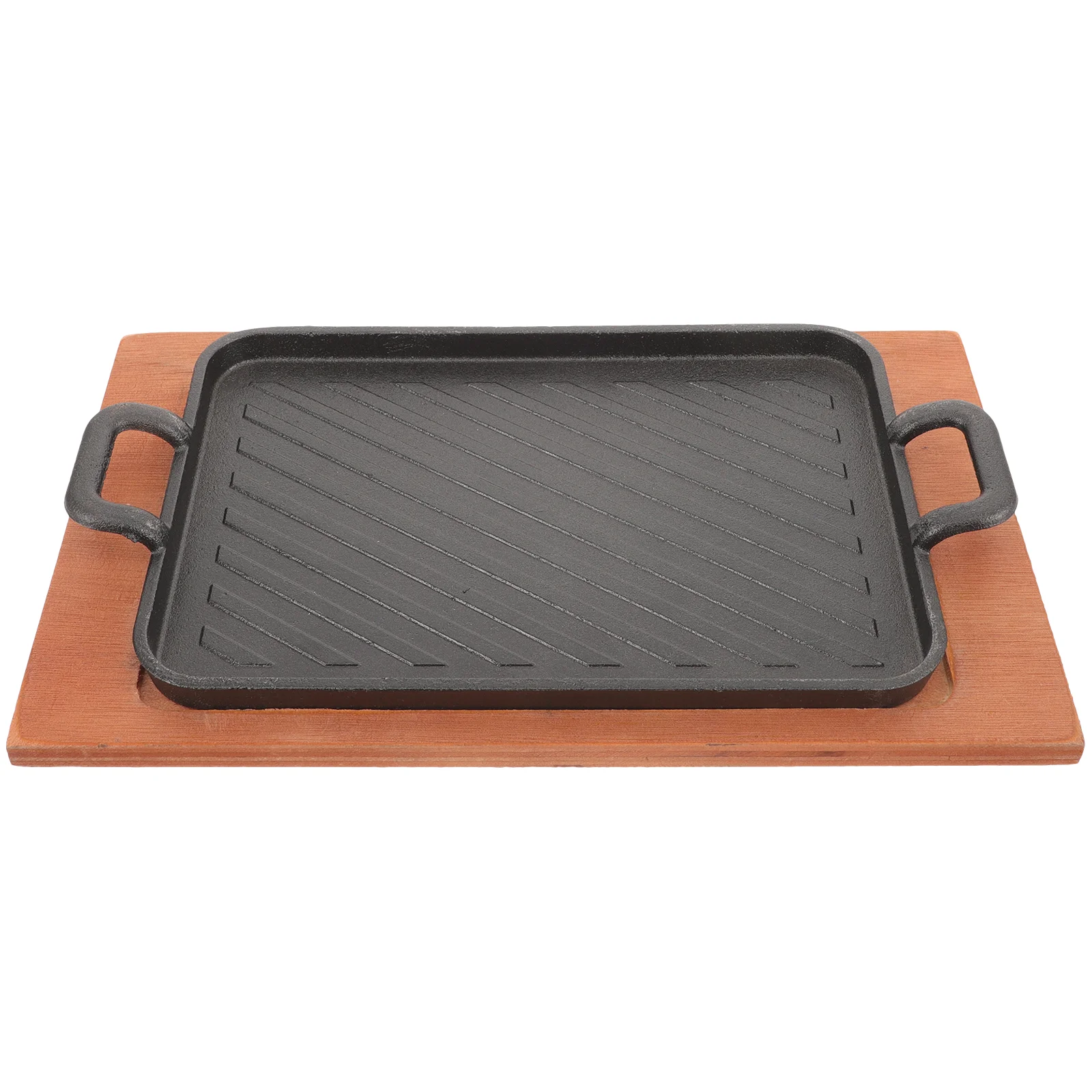 Teppanyaki Plate Thickened Two-ear Rectangular Japanese-style Barbecue Steak Western-style Refined (1 Set) Griddle Wooden Grill
Teppanyaki Plate Thickened Two-ear Rectangular Japanese-style Barbecue Steak Western-style Refined (1 Set) Griddle Wooden Grill