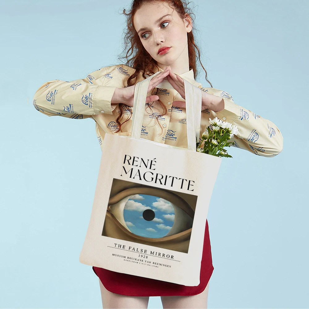 Magritte The Lovers Eye Pigeon Surrealism Lady Shopping Bag Supermarket Travel Tote Handbag Casual Canvas Women Shopper Bags
Magritte The Lovers Eye Pigeon Surrealism Lady Shopping Bag Supermarket Travel Tote Handbag Casual Canvas Women Shopper Bags