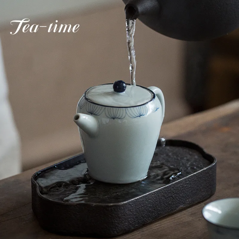 

180 мл античный ручная роспись сине-белый керамический чайник Rero чайник один чайник с инфузером Домашний набор кунг-фу чайный набор