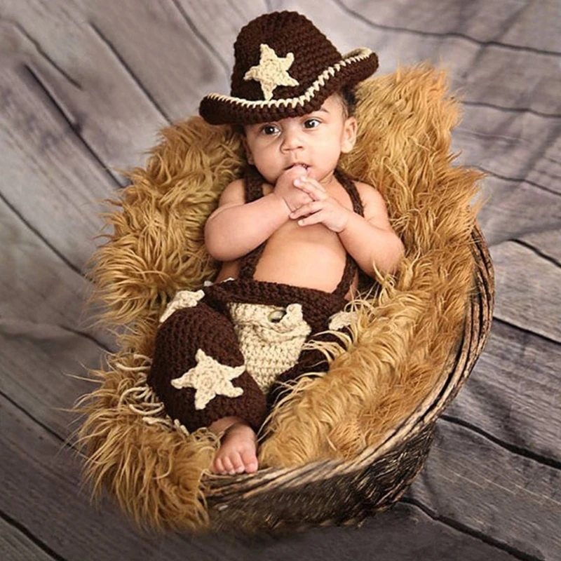 

Newborn Photography Costume Clothing Props Crochet Knitted Hat Pants Diaper Outfit Infant Photo Clothes Baby Supplies