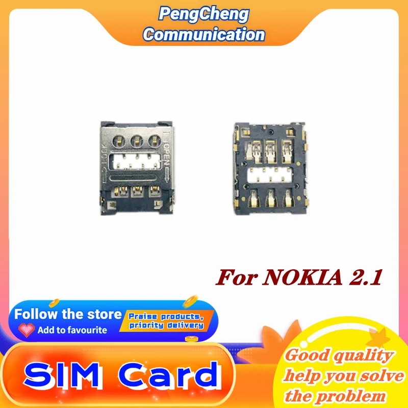 

10pcs/Original for Nokia 2.1 Micro Nano SIM Flip 6PIN Card Socket Child Smart Watch Connector Slot Tray Holder
