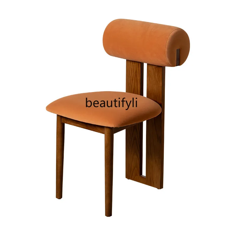 Mid-Ancient Wooden Lounge Chair Simple Fabric Dining Chair Light Luxury Cosmetic Chair Quiet Wind Dressing Table Chair
Mid-Ancient Wooden Lounge Chair Simple Fabric Dining Chair Light Luxury Cosmetic Chair Quiet Wind Dressing Table Chair