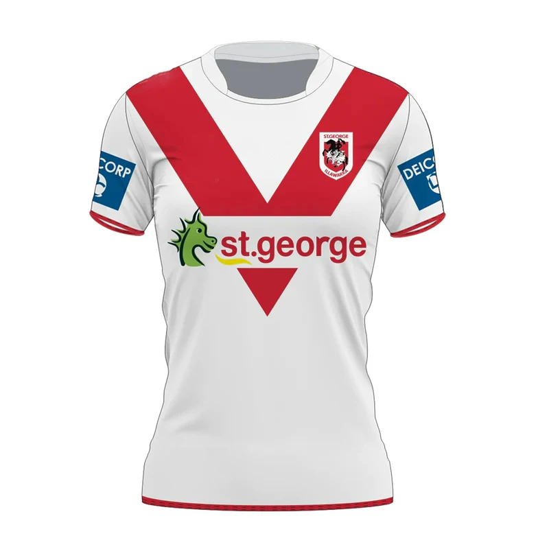 

2024 St. George's Rugby Championship Men's Short sleeved High Quality Embroidered Clothing