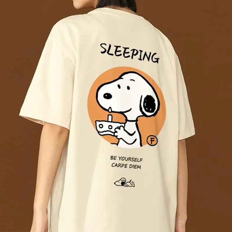 Новинка 2024, футболка Snoopy, женская летняя свободная футболка с коротким рукавом для пары в европейском и американском стиле, топ с коротким рукавом, подарок на день рождения
Новинка 2024, футболка Snoopy, женская летняя свободная футболка с коротким рукавом для пары в европейском и американском стиле, топ с коротким рукавом, подарок на день рождения