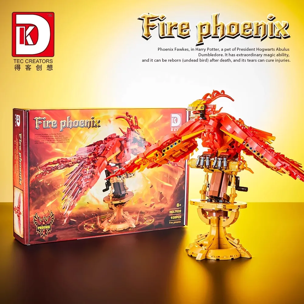 938PCS Creative Magic Movie Fire Phoenix Building Blocks Chinese Fly Divine Beast Animal Bird Model Bricks Assemble Toy Kid Gift 938PCS Creative Magic Movie Fire Phoenix Building Blocks Chinese Fly Divine Beast Animal Bird Model Bricks Assemble Toy Kid Gift