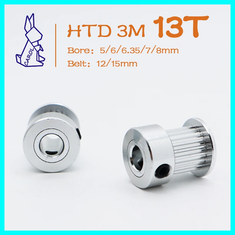 

HTD 3M 13T Timing Pulley 13Teeth Bore 5/6/6.35/7/8mm 3M Belt Pulleys Belt Width 15mm HTD3M Gear 13 Teeth Synchronous Wheels 3M