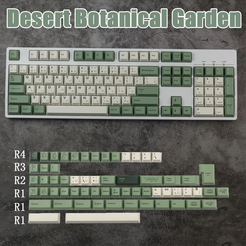164 Keys/Set Botanical Green PBT Keycaps For MX Switch GH60 108 F12 GK61 Mechanical Keyboard Cherry Profile Japanese Keycaps
164 Keys/Set Botanical Green PBT Keycaps For MX Switch GH60 108 F12 GK61 Mechanical Keyboard Cherry Profile Japanese Keycaps