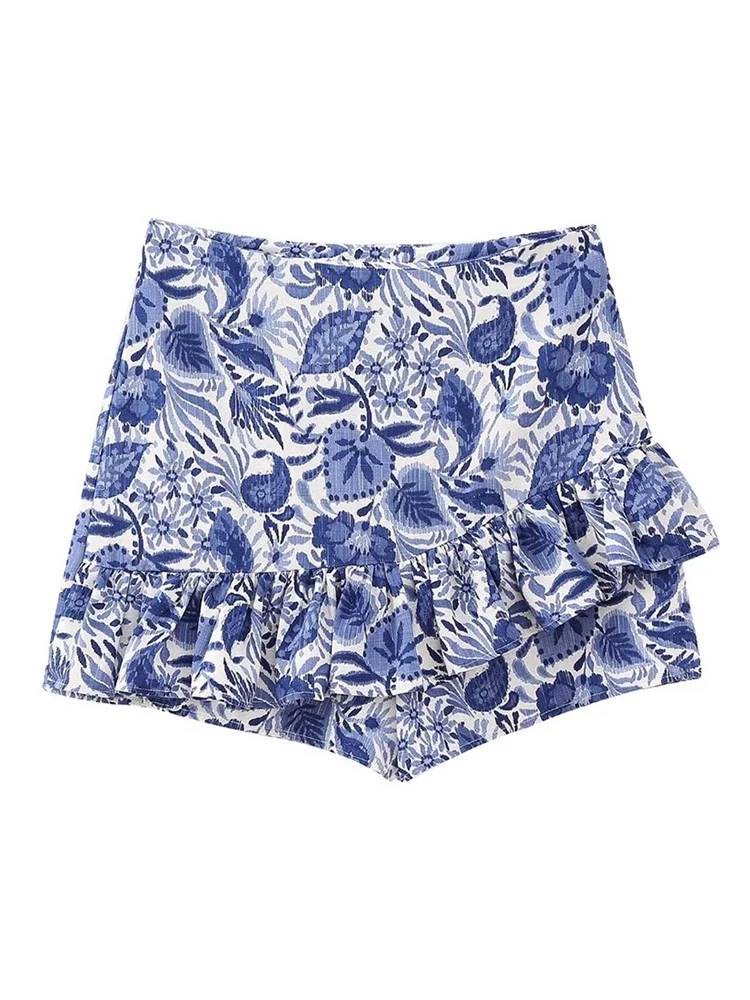 Chic Lady Summer Beach Style High Waist Fashion Shorts Skirts Girls Elegant Flower Print Blue Short Pants Womens Pleated Shorts
Chic Lady Summer Beach Style High Waist Fashion Shorts Skirts Girls Elegant Flower Print Blue Short Pants Womens Pleated Shorts