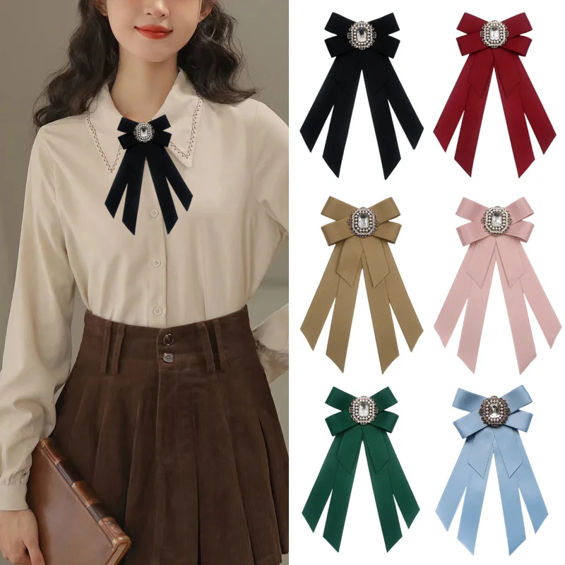Women Neck Choker Collar Shirt Bow Tie Girl Elastic Strap Rhinestone Crystal Necktie Personality Ribbon Uniform Chic Pins Bowtie
Women Neck Choker Collar Shirt Bow Tie Girl Elastic Strap Rhinestone Crystal Necktie Personality Ribbon Uniform Chic Pins Bowtie