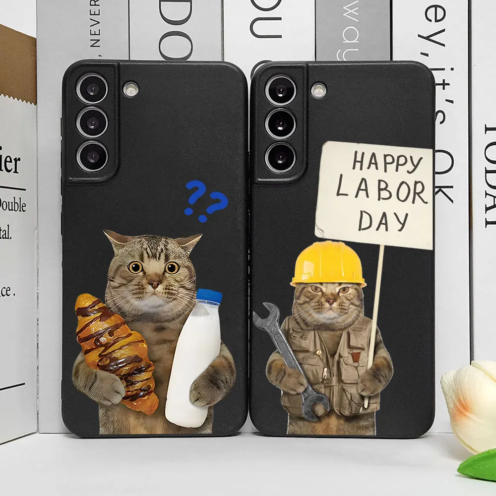Funny Abstract Animal Cat Phone Case for Samsung Galaxy S24 S23 S22 S21 S20 Ultra S10 S9 S8 Plus FE Shockproof Soft Cover Fundas Funny Abstract Animal Cat Phone Case for Samsung Galaxy S24 S23 S22 S21 S20 Ultra S10 S9 S8 Plus FE Shockproof Soft Cover Fundas