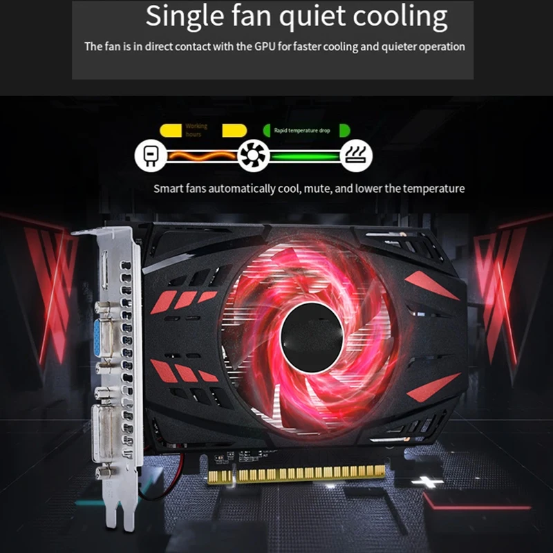 1 PCS Fan Cooling Desktop Computer Home Office Graphics Card HD Display Interface Graphics Card
1 PCS Fan Cooling Desktop Computer Home Office Graphics Card HD Display Interface Graphics Card