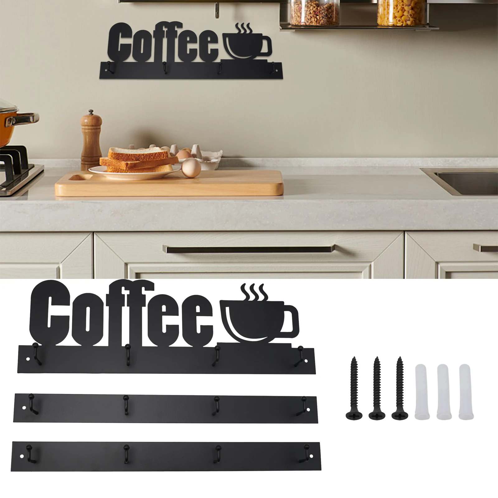 Coffee Mug Holder Wall Mounted Metal Coffee Mug Rack For Wall Coffee Cup Rack Wall Hooks Coat Hooks Coat Hanger
Coffee Mug Holder Wall Mounted Metal Coffee Mug Rack For Wall Coffee Cup Rack Wall Hooks Coat Hooks Coat Hanger