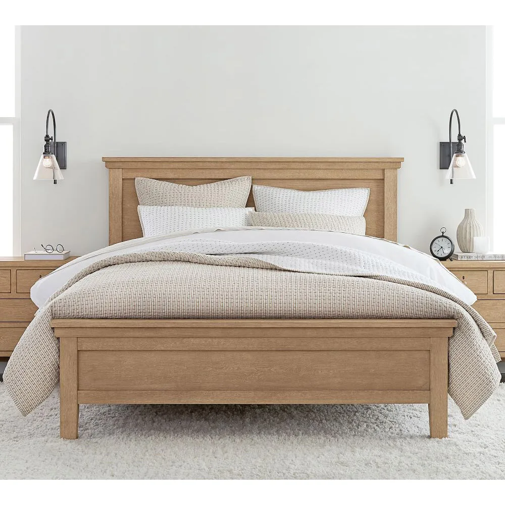 Modern American Style Bedroom Furniture Solid Oak Upholstery Platform King Queen Wooden Bed
Modern American Style Bedroom Furniture Solid Oak Upholstery Platform King Queen Wooden Bed