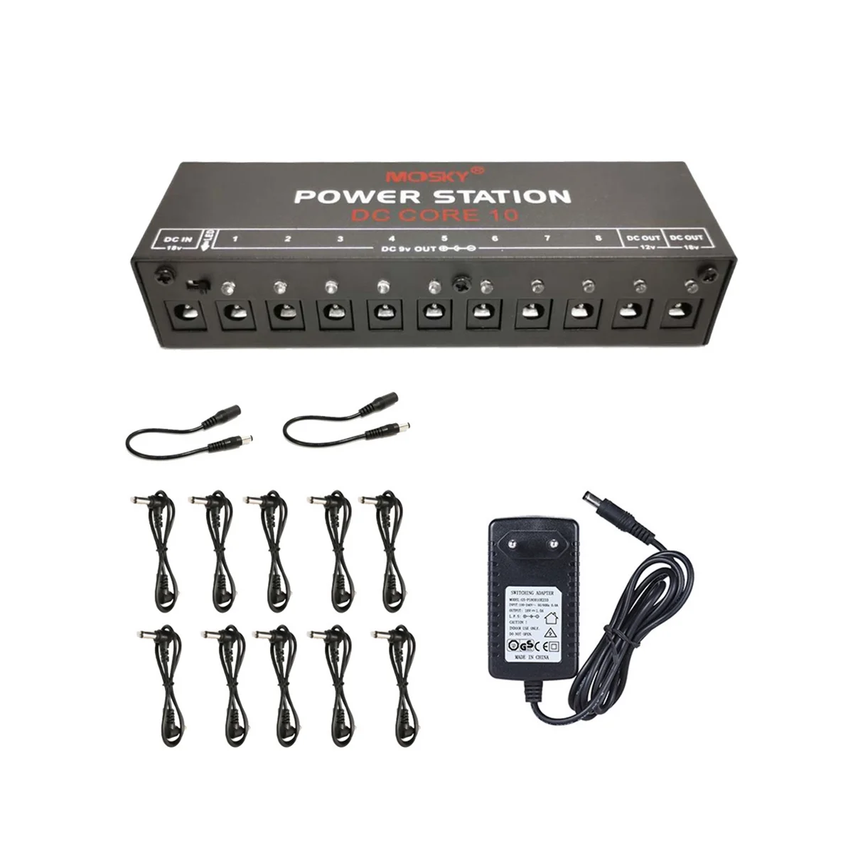 MOSKY Mini Guitar Effect Power Supply 10 Isolated Output for 9V 18V Effect Pedal Over Current Protection Power Supply-EU Plug
MOSKY Mini Guitar Effect Power Supply 10 Isolated Output for 9V 18V Effect Pedal Over Current Protection Power Supply-EU Plug
