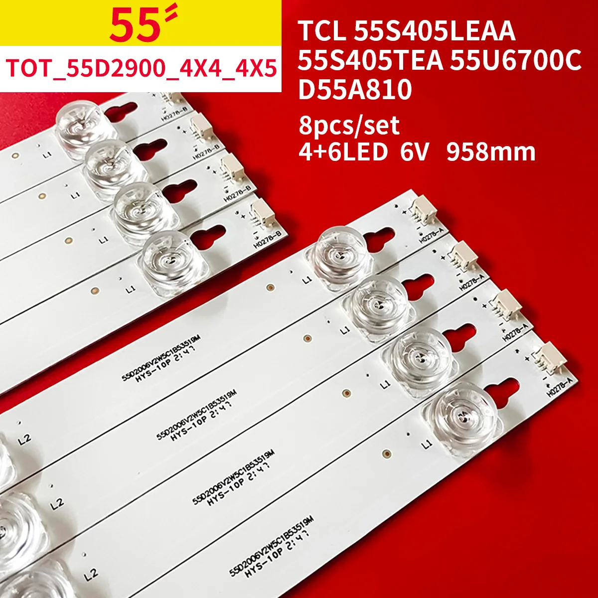 

LED Backlight Strip JL.D55051330-004ES-M for TCL 55S405LEAA 55S405TEA 55U6700C D55A810 TOT-55D2900 AB 55HR330M04B6 55HR330M04A6