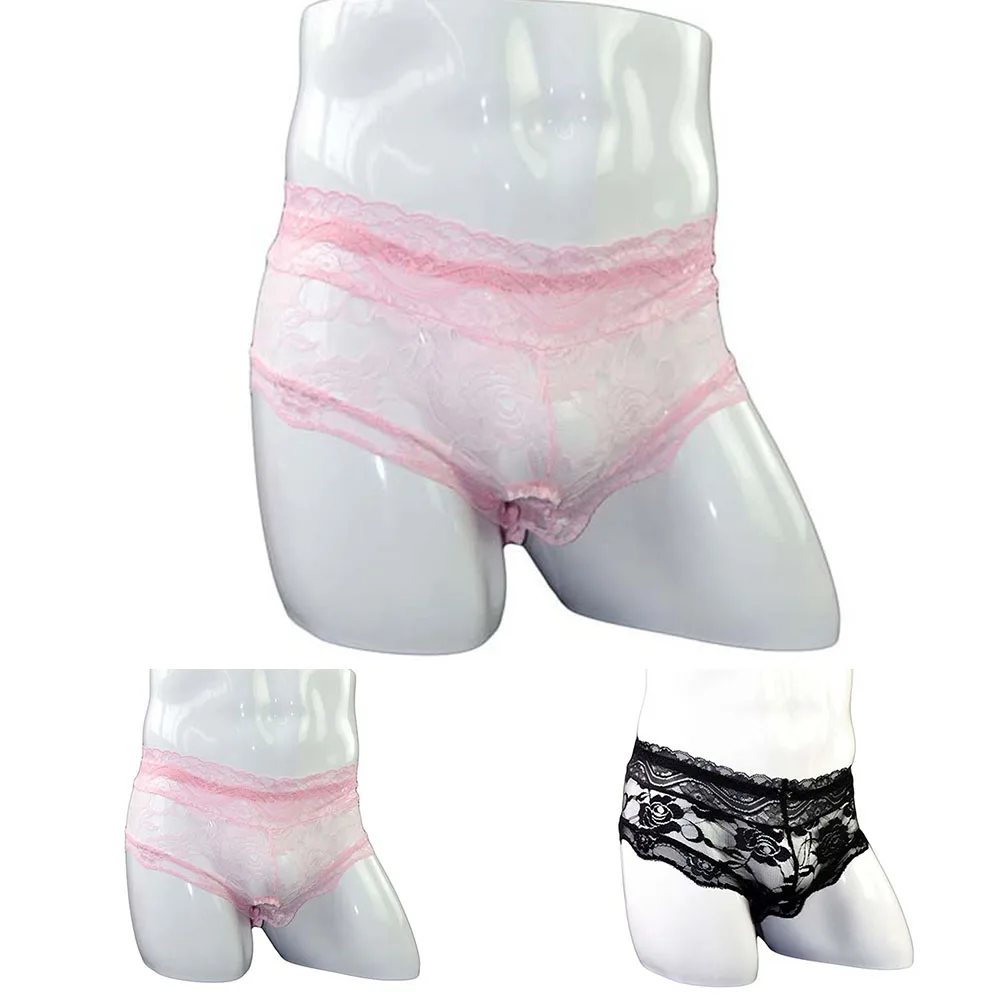Mens Sissy Open Crotch Underwear Sexy Lace Briefs Knickers Buttocks Hollow Low Rise Ultra-thin Shorts Underpants Gays Clothes
Mens Sissy Open Crotch Underwear Sexy Lace Briefs Knickers Buttocks Hollow Low Rise Ultra-thin Shorts Underpants Gays Clothes