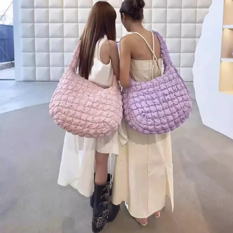 

Korean New Folded Cloud Package Versatile Fashion One Shoulder Handheld Dumpling Large Capacity Down Cotton Underarm Women's Bag
