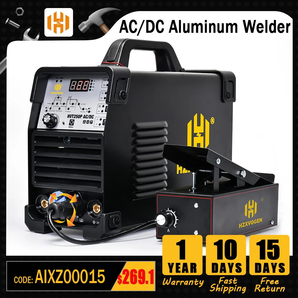 

HVT250P Tig AC/DC Welder Aluminum Welding Machine ARC Stick Welder Tools IGBT Inverter soldador With Pulse сварочный аппар