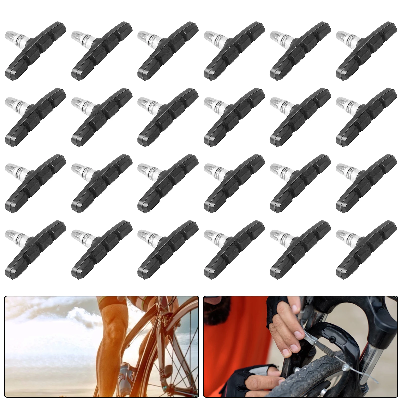 Hot Sale Practical Brand New Brake Pads 12pairs 70 Mm Symmetrical Thread Bicycle Accessories Black Brake Shoes
Hot Sale Practical Brand New Brake Pads 12pairs 70 Mm Symmetrical Thread Bicycle Accessories Black Brake Shoes