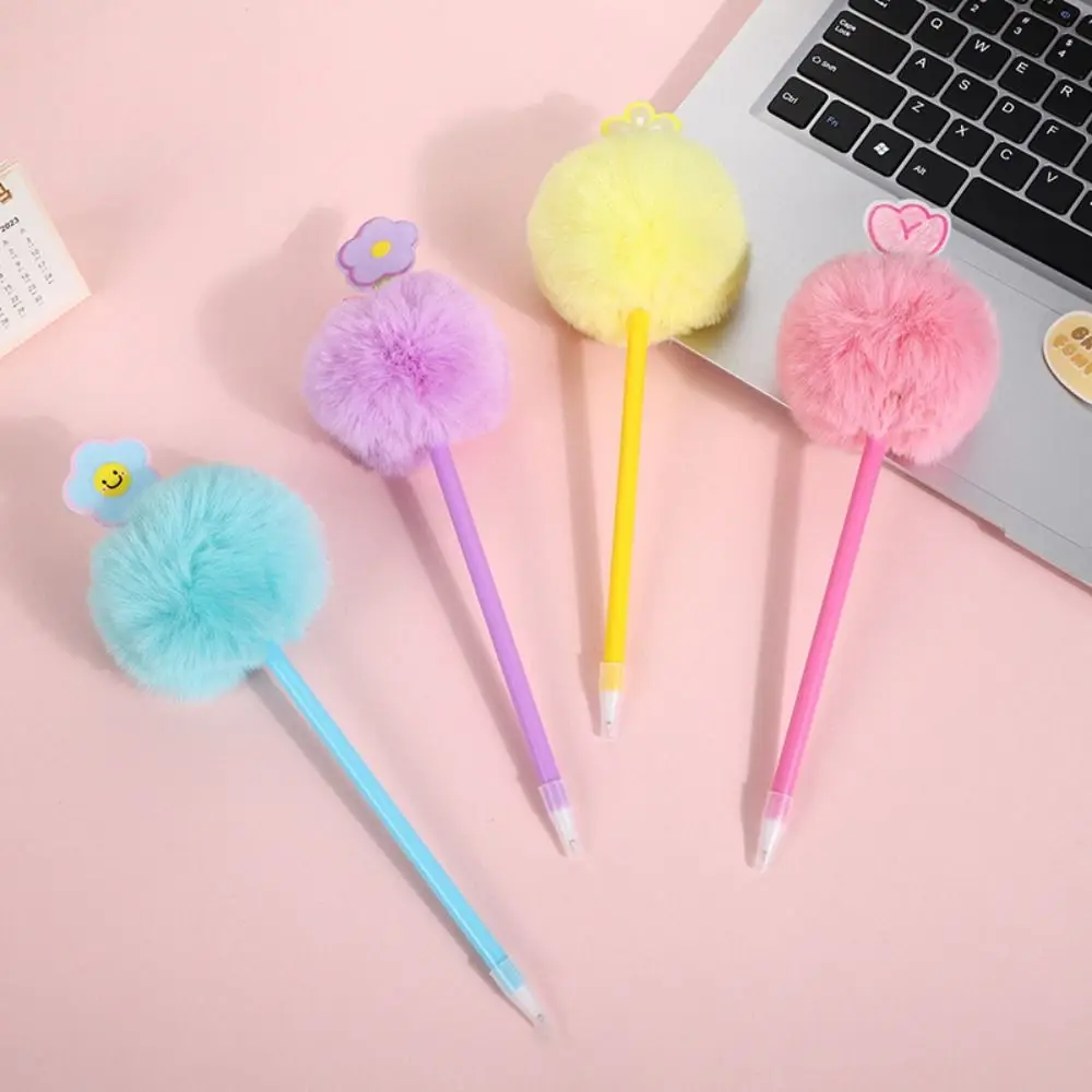 

Funny Children's Plush Ballpoint Pen Handwriting Neutral Gel Pen 0.7mm Writing Smoothly Plush Signature Pen Stationery Gifts