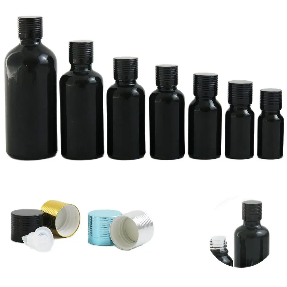 15pcsShinny Black Boston Round Travel Bottle Essential Oil e Liquid Herbal Glass Bottle with Aluminum Cap 10 15 20 30 50 100 ml
15pcsShinny Black Boston Round Travel Bottle Essential Oil e Liquid Herbal Glass Bottle with Aluminum Cap 10 15 20 30 50 100 ml