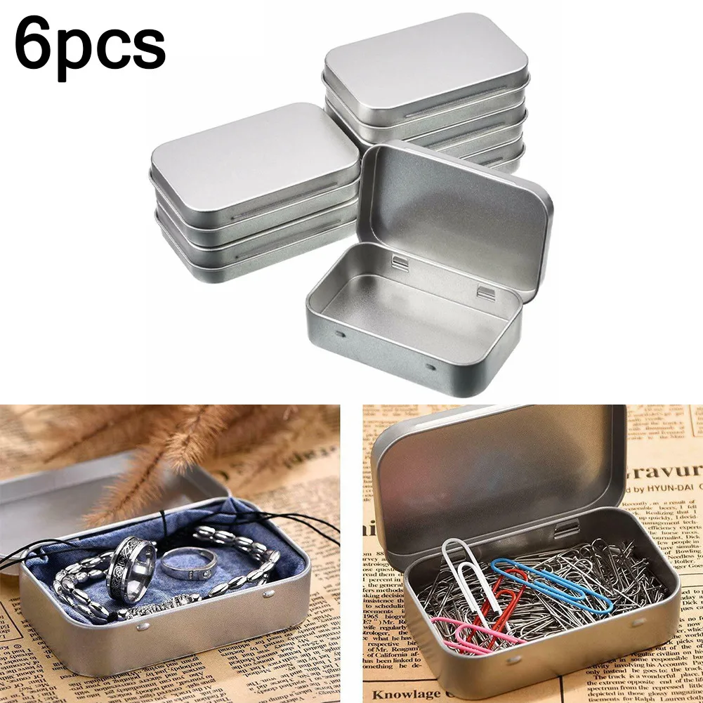Small Empty Storage Box, 6 Pcs Metal Box TinPlated Container With Hinged Lid, Safe And Secure For Cosmetics And Nail Art
Small Empty Storage Box, 6 Pcs Metal Box TinPlated Container With Hinged Lid, Safe And Secure For Cosmetics And Nail Art