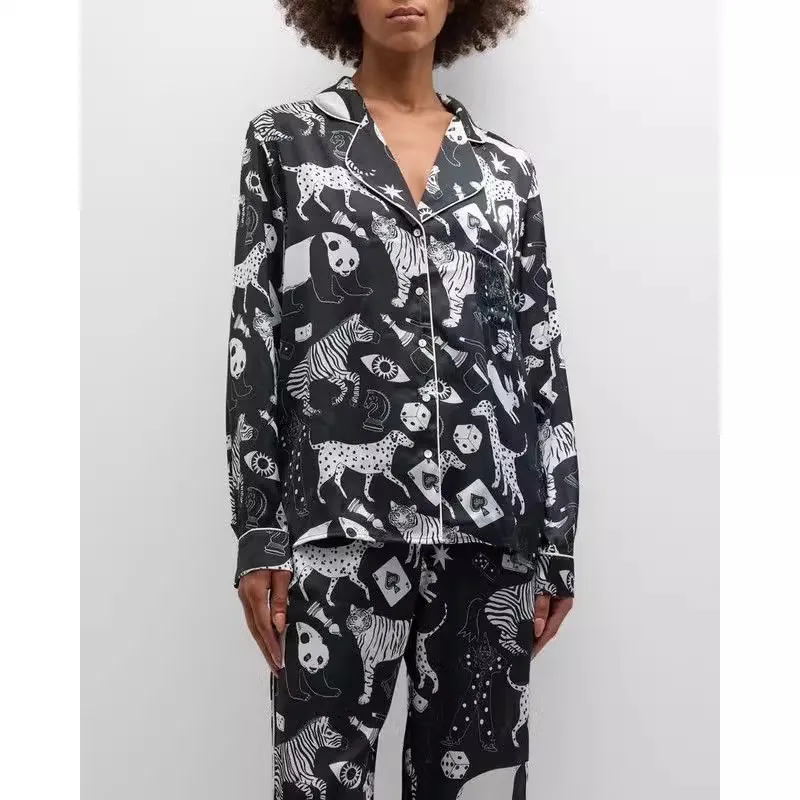 Модель 2023 года, Великобритания KM, черно-белая модель в виде панды, легкая и стандартная Модная брендовая Женская пижама, предметы интерьера
Модель 2023 года, Великобритания KM, черно-белая модель в виде панды, легкая и стандартная Модная брендовая Женская пижама, предметы интерьера