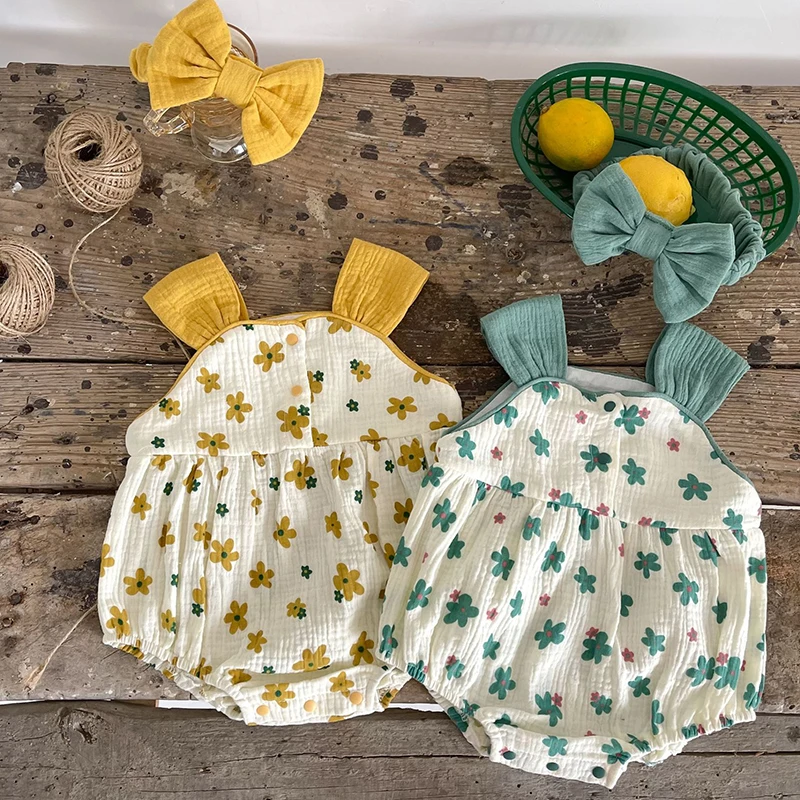 Children Clothes Summer Toddler Baby Girl Jumpsuit+Hair band Sleeveless Cotton Floral Printing Newborn Baby Girls Romper
Children Clothes Summer Toddler Baby Girl Jumpsuit+Hair band Sleeveless Cotton Floral Printing Newborn Baby Girls Romper