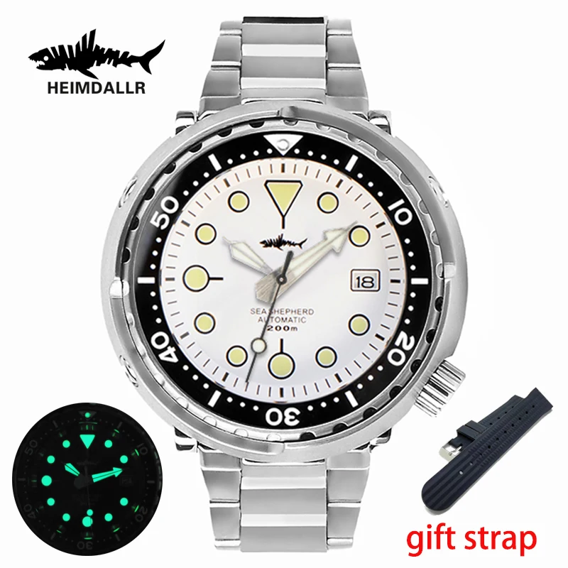 

HEIMDALLR Tuna Can Diving watches for man 47mm NH35 Movement Stainless Steel Sapphire Crystal 20Bar Automatic Mechanical Watches