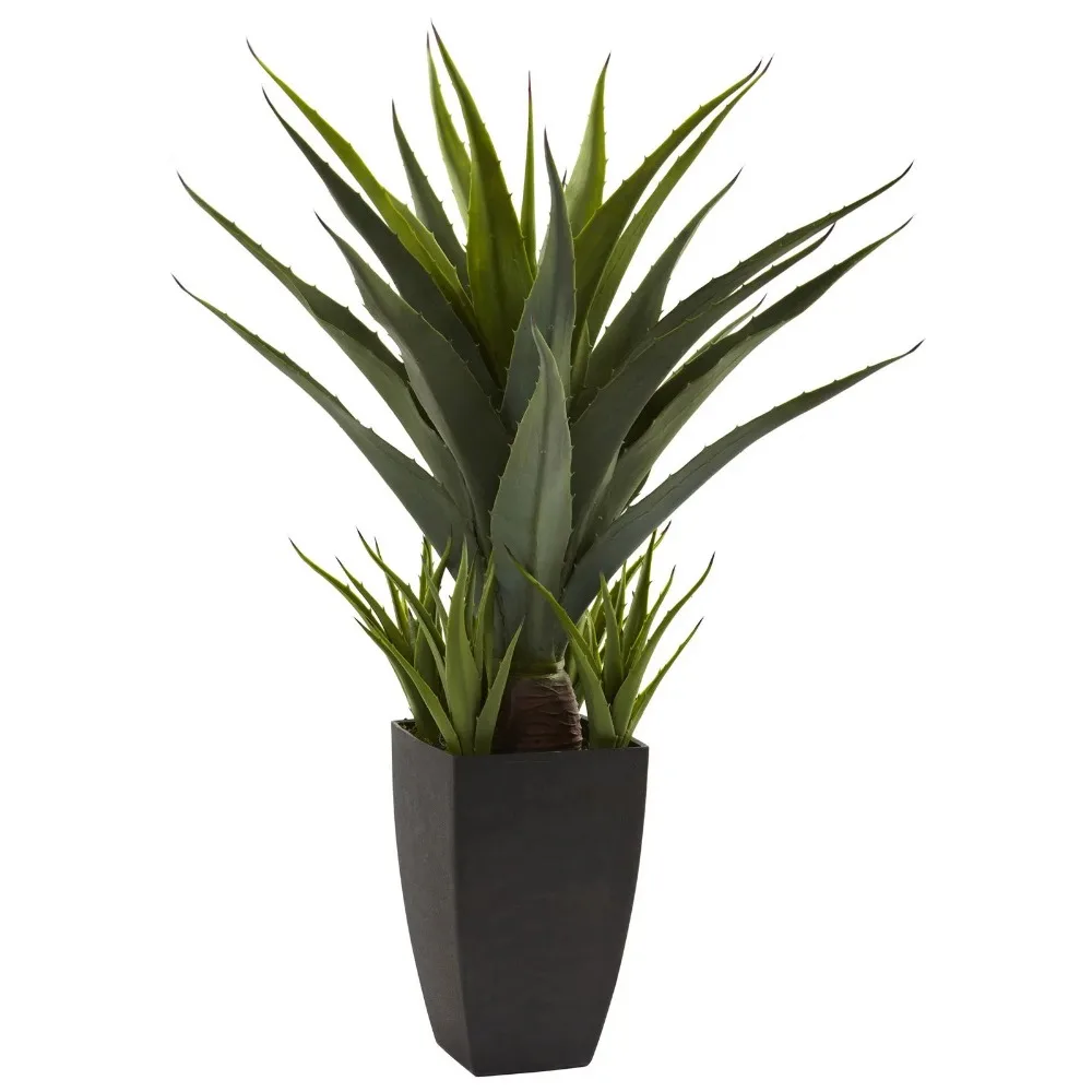

Пластиковое искусственное растение Агава 30 дюймов с черным плантатором, зеленое домашнее украшение, искусственные растения для украшения комнаты, аксессуары, бонсай