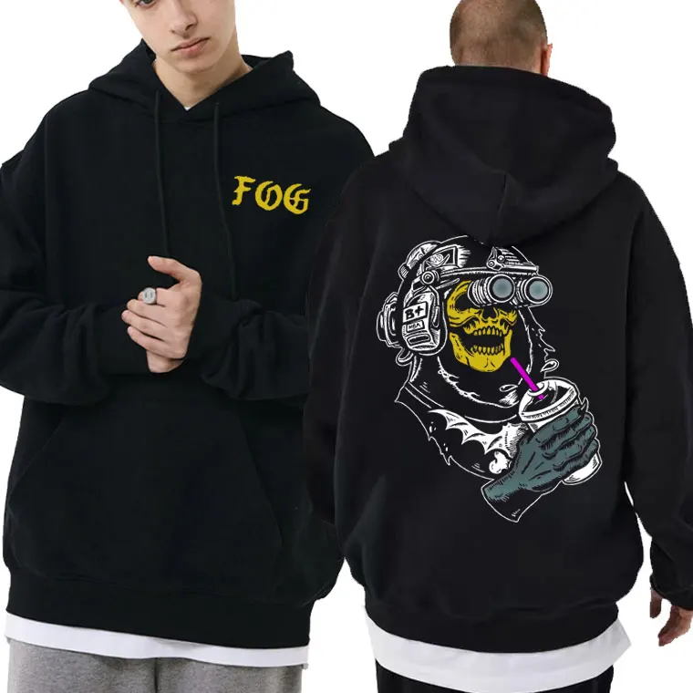 

Forward Observations Group Hoodie Gothic Skeleton Graphic Hoodies Male Vinatge Oversized Sweatshirt Men Fashion Black Streetwear