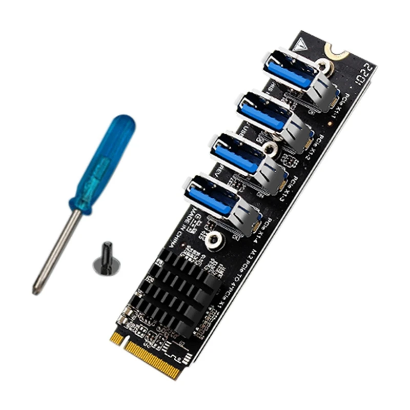 Плата расширения M.2 M-Key Pcie, плата расширения M.2 к Pci-E X1 с 4 портами USB3.0, адаптер расширения графической карты ASM1184E M.2
Плата расширения M.2 M-Key Pcie, плата расширения M.2 к Pci-E X1 с 4 портами USB3.0, адаптер расширения графической карты ASM1184E M.2