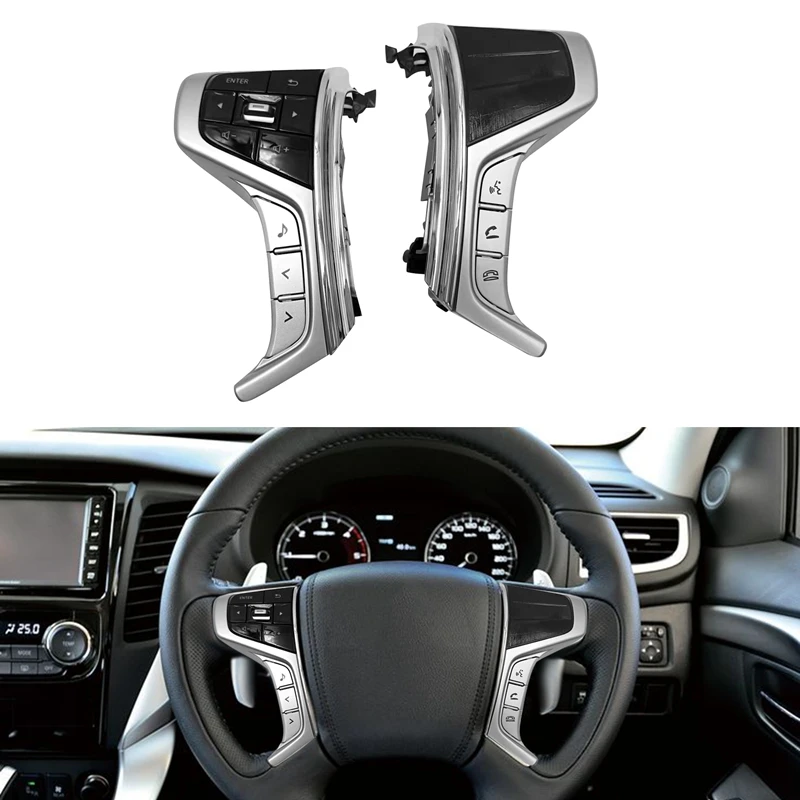 

For Mitsubishi PAJERO SPORT 2015-2022 Outlander Delica L200 Steering Wheel Multimedia Audio Button