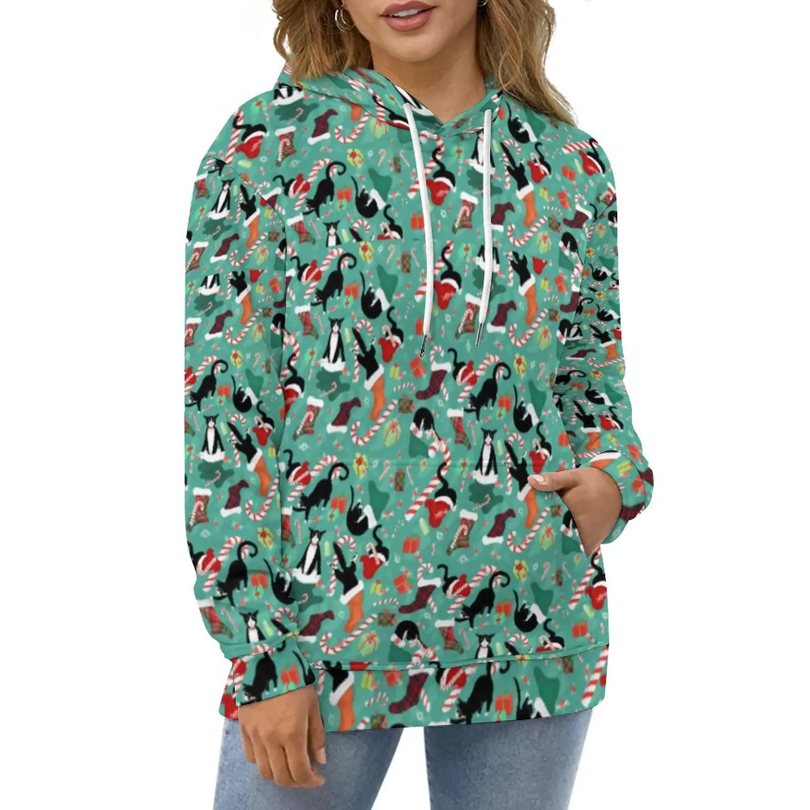 Funny Cat Print Hoodies Winter Christmas Stockings Harajuku Pullover Hoodie Couple Long Sleeve Custom Casual Hooded Sweatshirts
Funny Cat Print Hoodies Winter Christmas Stockings Harajuku Pullover Hoodie Couple Long Sleeve Custom Casual Hooded Sweatshirts
