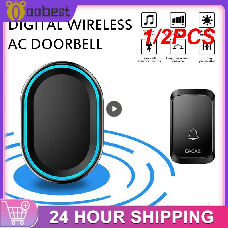 

1/2PCS Wireless Doorbell Outdoor Welcome Ring Chime Door Bell Music Melody Remind Smart Home Security Alarm EU UK US Plug