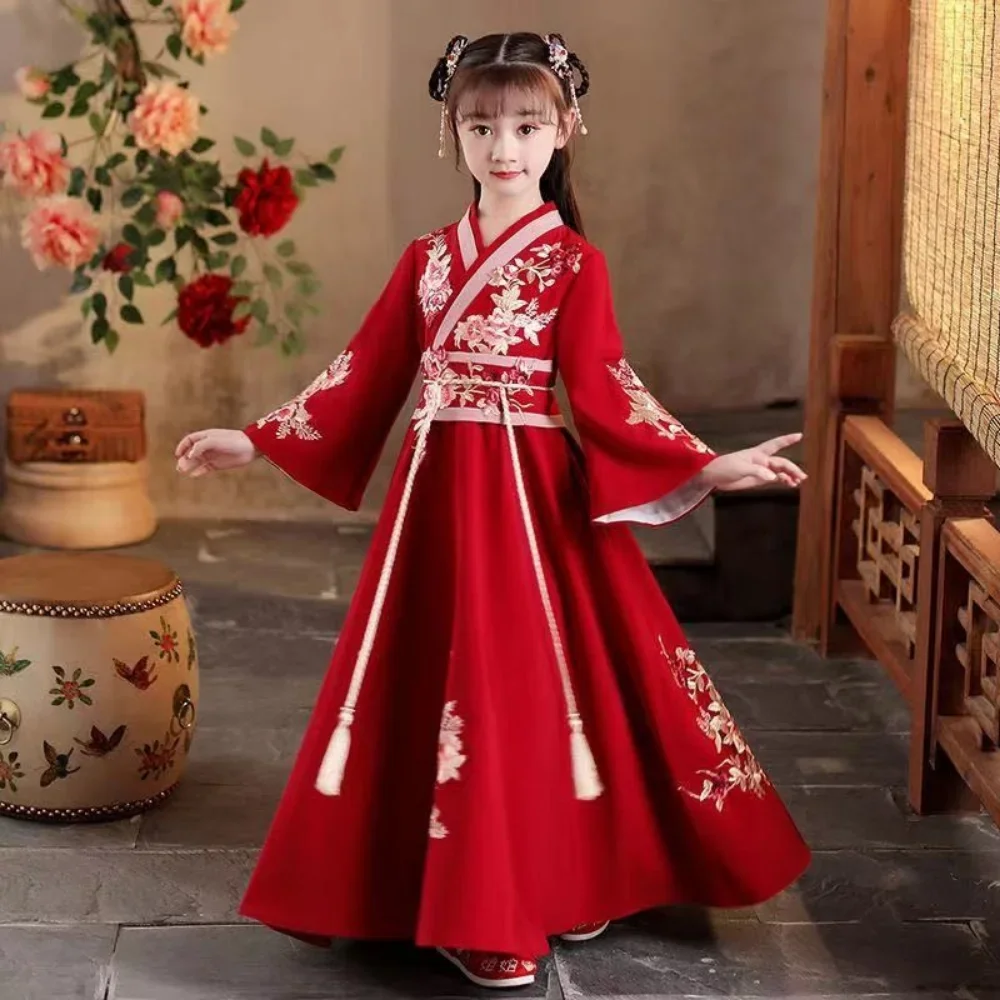 Chinese New Year Dress Girl Hanfu Girls Outfit Children Winter Tang Suit Cheongsam Ancient Princess Costume Red Hanfu Kids
Chinese New Year Dress Girl Hanfu Girls Outfit Children Winter Tang Suit Cheongsam Ancient Princess Costume Red Hanfu Kids