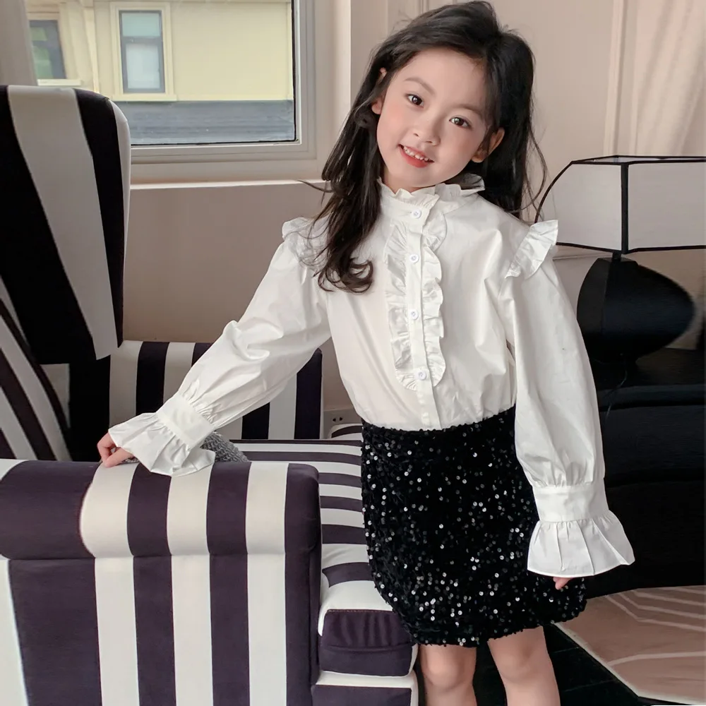 Children Clothing Girls Shirt 2024 Spring New Fashion Shirt Girls French Style Lace Collar White Design Sense Puffy Sleeve Shirt
Children Clothing Girls Shirt 2024 Spring New Fashion Shirt Girls French Style Lace Collar White Design Sense Puffy Sleeve Shirt