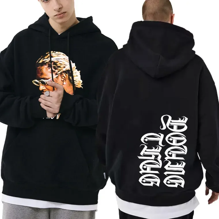 

Rapper Young Thug Double Sided Print Hoodie Men's Hip Hop Oversized Hoodies Male Fashion Vintage Streetwear Men Loose Sweatshirt