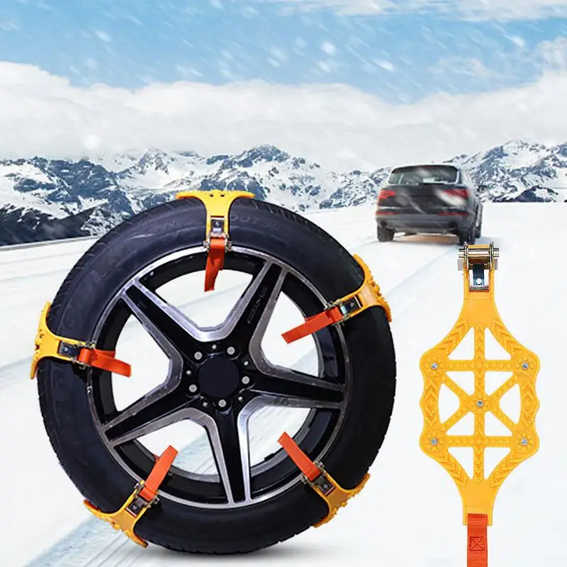 

Car Snow Chains Adjustable Anti Skid Emergency Tire Chains Universal Cars SUV Truck Winter Snow Chains for Snow Ice Mud Road