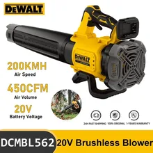 DEWALT DCMBL562 Brushless Cordless Air Blower Handheld 200KMH 450CFM Vacuum Cleaner for Outdoor Dust Blowing 20V Power Tool