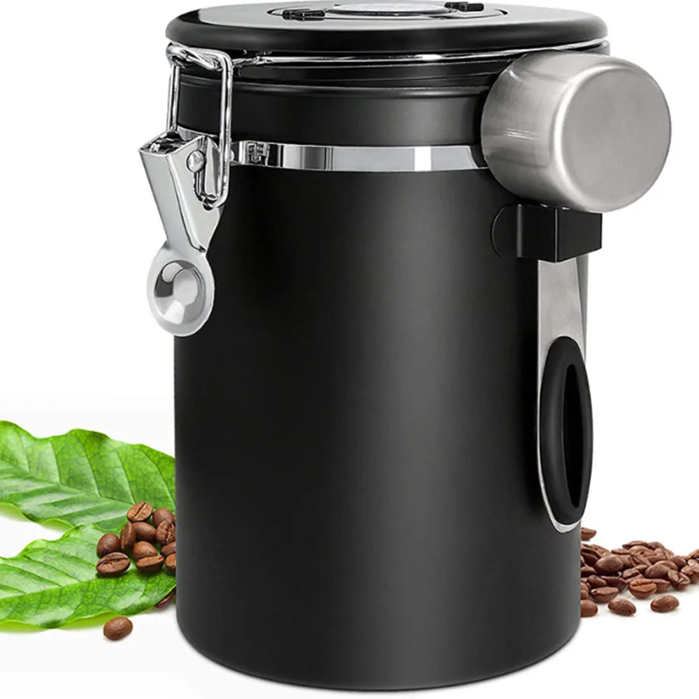 Stainless Steel Coffee Bean Sealed Jar Airtight Container Storage Canister with Scoop
Stainless Steel Coffee Bean Sealed Jar Airtight Container Storage Canister with Scoop