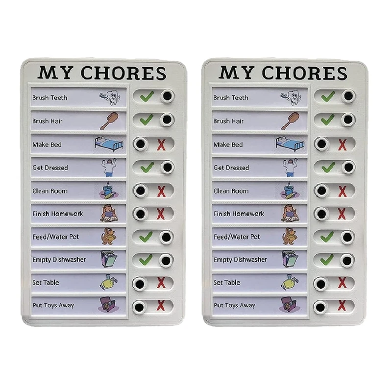 2X My Chores Checklist Memo Plastic Board, Detachable And Reusable Creative Memo Checklist For Check Items And Form
2X My Chores Checklist Memo Plastic Board, Detachable And Reusable Creative Memo Checklist For Check Items And Form