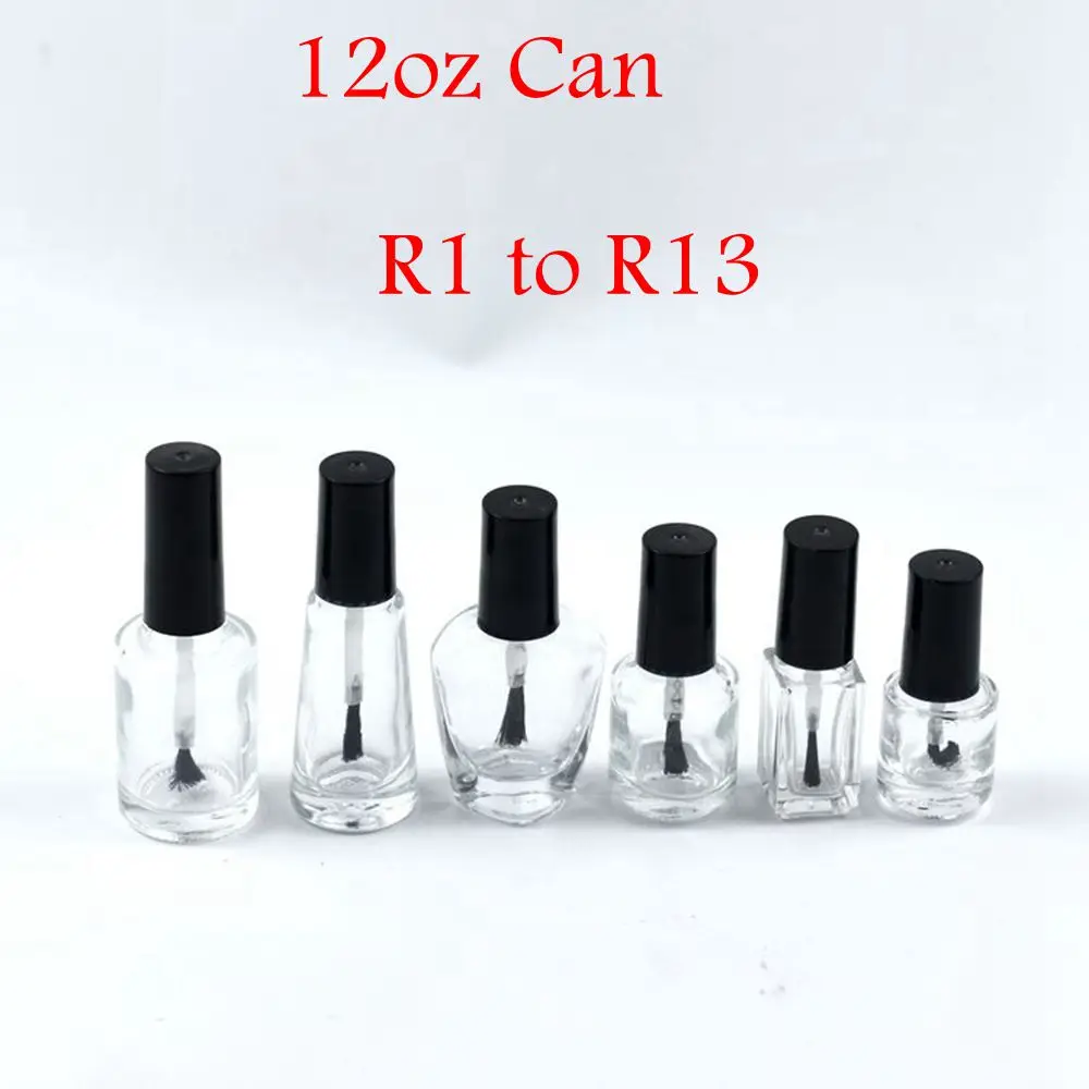 clear glass cap nail polish bottles round empty bottles of glass container with brush 12 can holder R1 to R13
clear glass cap nail polish bottles round empty bottles of glass container with brush 12 can holder R1 to R13