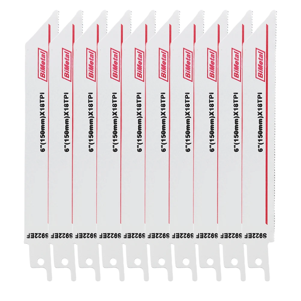 10Pcs 150mm 6" S922EF Reciprocating Saw Blade High Precision Cutting Saw Blades For Thin Metal/Wood/Machining/Pipe/Furniture
10Pcs 150mm 6" S922EF Reciprocating Saw Blade High Precision Cutting Saw Blades For Thin Metal/Wood/Machining/Pipe/Furniture