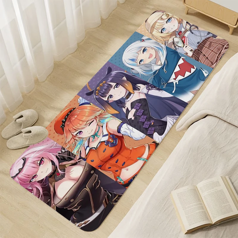 

Anime Rug Hololive Cute Kitchen Carpet Doormat Entrance Door Non-slip Mat Flannel Soft Bathmat Modern Home Decoration Custom Rug