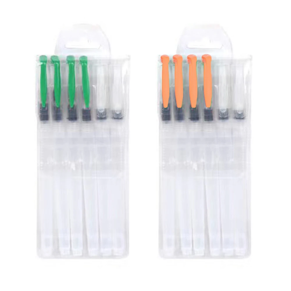 6pcs/set Fountain Pen Nylon Bristles Refillable Paint Brushes Water Brush Pen Painting Tools Calligraphy Tools Green/Orange
6pcs/set Fountain Pen Nylon Bristles Refillable Paint Brushes Water Brush Pen Painting Tools Calligraphy Tools Green/Orange