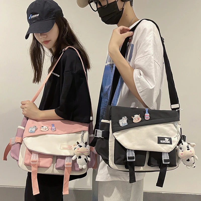 Korean Version Nylon Shoulder Bag Large Capacity Crossbody Bags for Women Fashion Harajuku Messenger Bags Casual Student Handbag
Korean Version Nylon Shoulder Bag Large Capacity Crossbody Bags for Women Fashion Harajuku Messenger Bags Casual Student Handbag