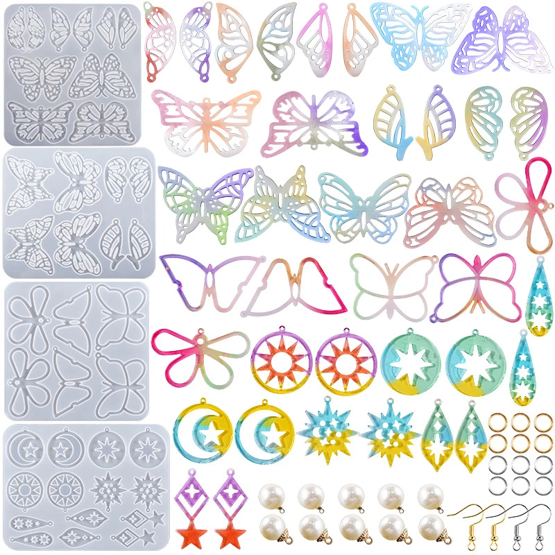 DIY Punk Style Butterfly Meteor Earrings Pendant Silicone Mold Hollow Butterfly Keychain Pendant Jewelry Crafts Making
DIY Punk Style Butterfly Meteor Earrings Pendant Silicone Mold Hollow Butterfly Keychain Pendant Jewelry Crafts Making