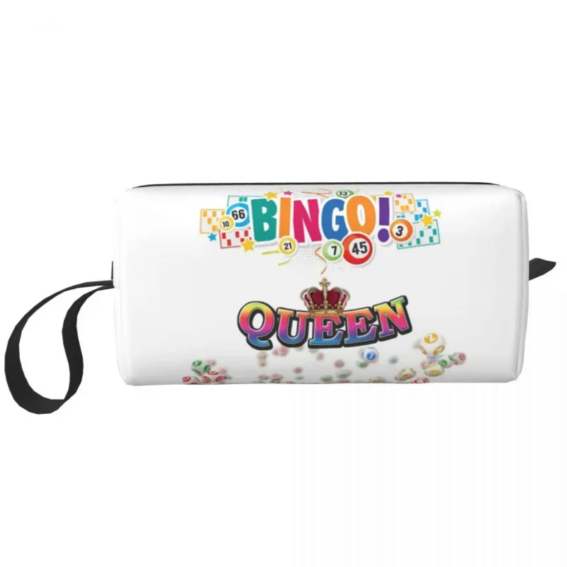 Custom Bingo Queen Travel Cosmetic Bag for Women Paper Game Toiletry Makeup Organizer Lady Beauty Storage Dopp Kit
Custom Bingo Queen Travel Cosmetic Bag for Women Paper Game Toiletry Makeup Organizer Lady Beauty Storage Dopp Kit