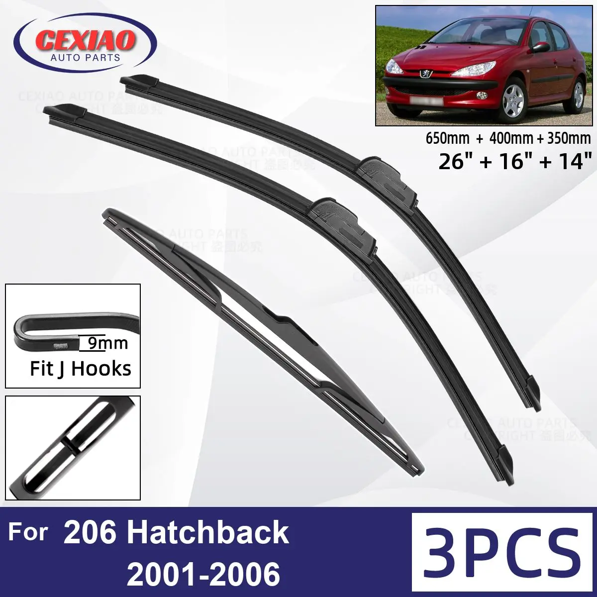 Щетки стеклоочистителя для Peugeot 206 хэтчбека 2001-2006, мягкие резиновые стеклоочистители для автомобильного лобового стекла 26 "16" 14 "2004 2005
Щетки стеклоочистителя для Peugeot 206 хэтчбека 2001-2006, мягкие резиновые стеклоочистители для автомобильного лобового стекла 26 "16" 14 "2004 2005